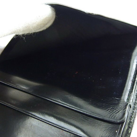 Authentic BVLGARI Two-folded wallet Classico canvas ~ Leather Auth USED - Picture 8 of 8